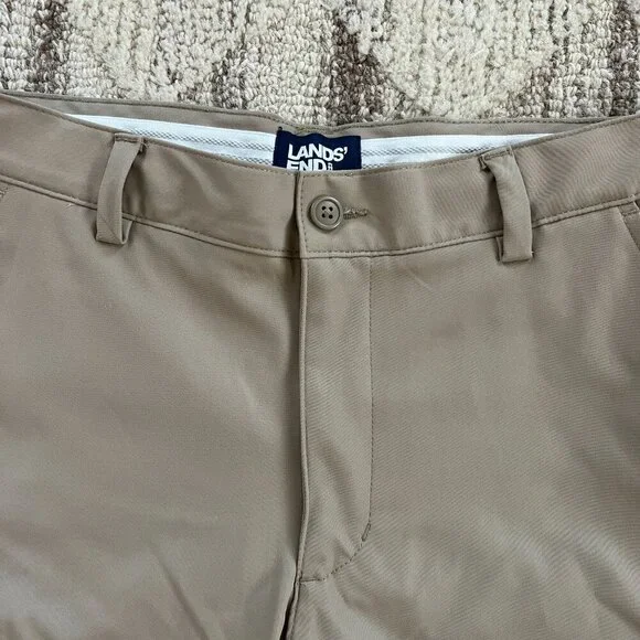 NWOT - Lands End 14H Husky Active Performance Boys Chino Pants - Khaki - Picture 6 of 8